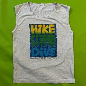 Medium Gray Hike Climb and Dive Tank Top‎ Puerto Galera Philippines Sleeveless